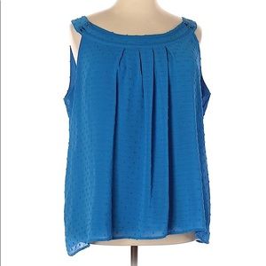 Roz & Ali Blue Tank/Blouse Size 1X